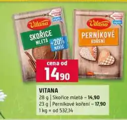 Terno VITANA KOŘENÍ 28 g Skořice mletá 23 g Perníkové koření nabídka