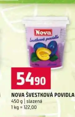 Terno NOVA ŠVESTKOVÁ POVIDLA 450 g slazená nabídka