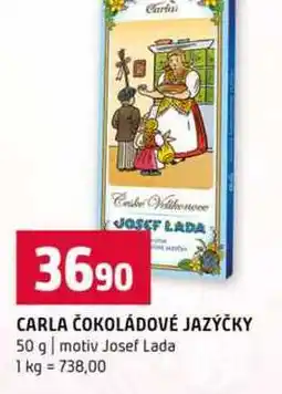 Terno CARLA ČOKOLÁDOVÉ JAZÝČKY 50 g motiv Josef Lada nabídka