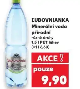 Kaufland ĽUBOVNIANKA Minerální voda přírodní nabídka