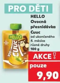 Kaufland HELLO Ovocná přesnídávka Cuuc nabídka