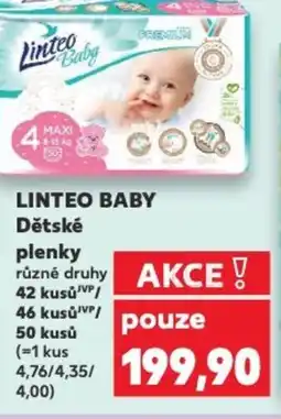 Kaufland LINTEO BABY Dětské plenky nabídka