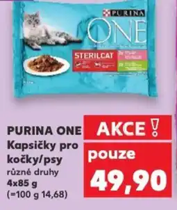 Kaufland PURINA ONE Kapsičky pro kočky/psy nabídka