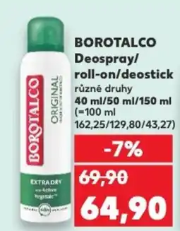 Kaufland BOROTALCO Deospray/ roll-on/deostick nabídka