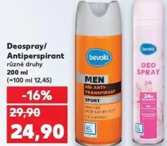 Kaufland Deospray/ Antiperspirant nabídka