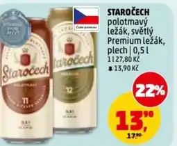Penny Market Staročech polotmavý ležák, světlý premium ležák nabídka