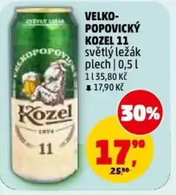 Penny Market Velkopopovický kozel 11 světlý ležák nabídka