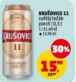 Penny Market Krušovice 11 světlý ležák nabídka