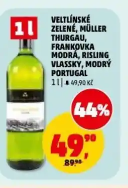 Penny Market Veltlínské zelené, müller thurgau, frankovka modrá, risling vlassky, modrý portugal nabídka