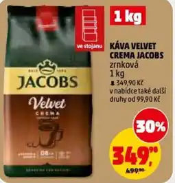 Penny Market Káva velvet crema jacobs zrnková nabídka