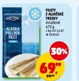 Penny Market Filety z aljašské tresky mražené nabídka