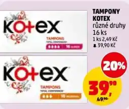 Penny Market Tampony kotex nabídka