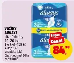 Penny Market Vložky Always nabídka