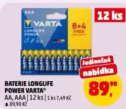 Penny Market Baterie longlife power Varta nabídka
