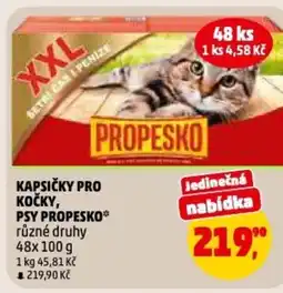 Penny Market Kapsičky pro kočky psy propesko nabídka