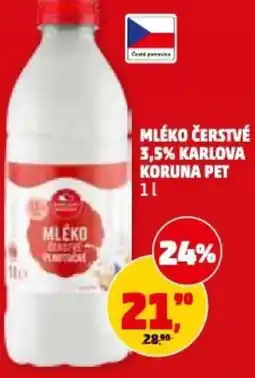 Penny Market Mléko čerstvé 3,5% karlova koruna nabídka