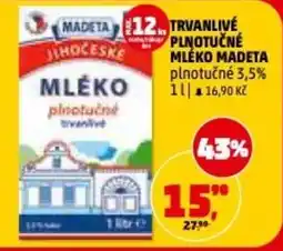Penny Market Trvanlivé plnotučné mléko Madeta nabídka