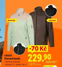Lidl CRIVIT Fleecová bunda nabídka