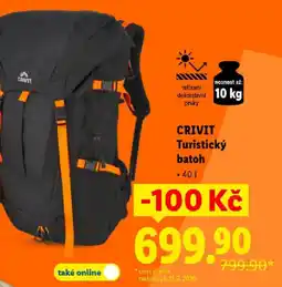 Lidl CRIVIT Turistický batoh nabídka