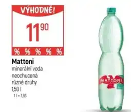 Globus Mattoni minerální voda neochucená nabídka