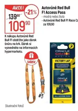 Globus Autovůně Red Bull F1 Access Pass nabídka