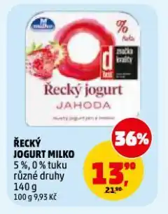 Penny Market Řecký jogurt milko nabídka