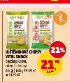 Penny Market Vital snack luštěninové chipsy nabídka