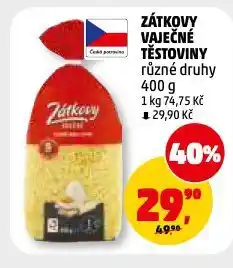 Penny Market Zátkovy vaječné těstoviny nabídka