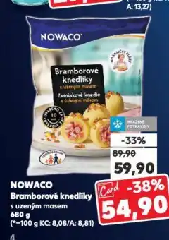Kaufland Nowaco bramborový knedlík s uzeným masem nabídka