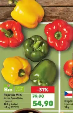 Kaufland Bio paprika mix nabídka