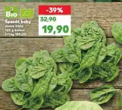 Kaufland Bio špenát baby nabídka