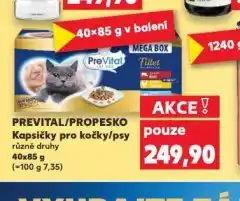 Kaufland Prevital kapsičky pro kočky nabídka