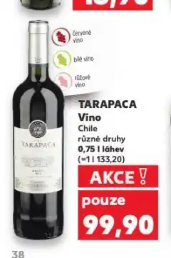 Kaufland Tarapaca víno nabídka