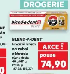 Kaufland Blend a dent fixační krém na zubní protézu nabídka