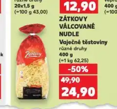 Kaufland Zátkovy válcované nudle nabídka