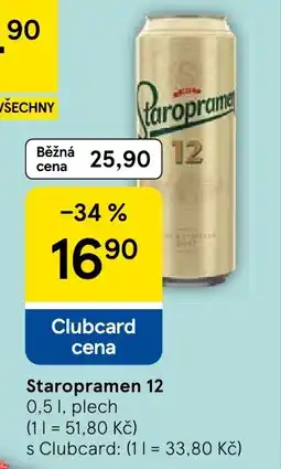 Tesco Staropramen 12 nabídka