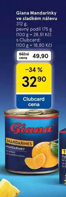 Giana Mandarinky ve sladkém nálevu