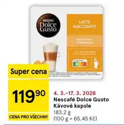 Tesco Nescafé Dolce Gusto kávové kapsle nabídka