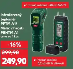 Kaufland Infračervený teploměr PFTM A1/ Měřič vlhkosti PBHTM A1 nabídka