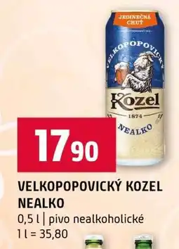 Terno Velkopopovický Kozel nealko nabídka