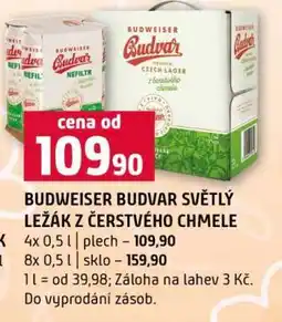 Terno BUDWEISER BUDVAR SVĚTLÝ LEŽÁK Z ČERSTVÉHO CHMELE nabídka