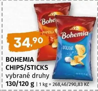 Terno BOHEMIA CHIPS, STICKS vybrané druhy nabídka