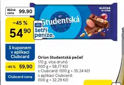 Tesco Orion Studentská pečeť nabídka