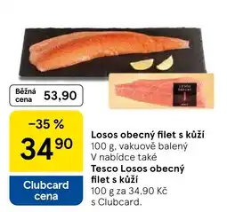 Tesco Losos obecný filet s kůží nabídka