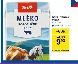Tesco Tatra Trvanlivé mléko nabídka