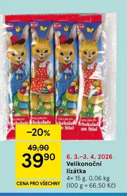 Tesco Velikonoční lízátka nabídka