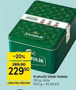 Tesco Krahulík Výběr klobás nabídka