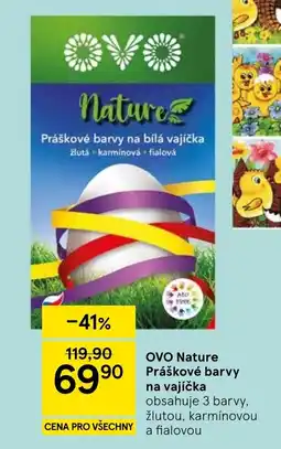 Tesco OVO Nature Práškové barvy na vajíčka nabídka