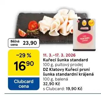 Tesco Kuřecí šunka standard nabídka