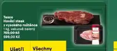 Tesco Hovězí steak z vysokého roštěnce nabídka
